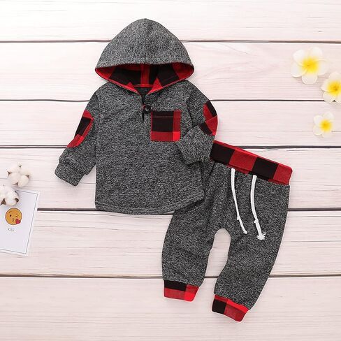 ملابس أطفال أولادي من SANMIO ملابس بقلنسوة للرضع سترة كلاسيكية منقوشة + بنطلونات 18 24 متر 3T ملابس للأولاد 0 6 12 متر أطقم أطفال in Kuwait