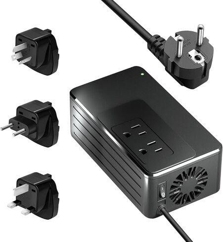 1200Watt Step Down Transformer 220V to 120V for Any American Appliances and Electronics, ideal for Hair Dryer, Straightener Curling Iron, Coffee Maker, Travel Power Plug Adapter US to EU/UK/AU/Asia in Saudi Arabia