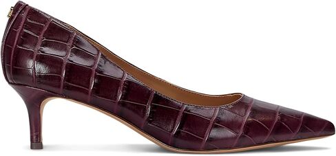 Lauren Ralph Lauren Adrienne Crocodile-Embossed Leather Pumps in Saudi Arabia