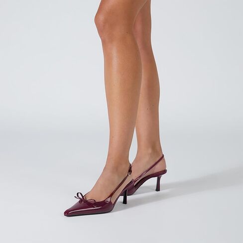 MAVMAX Slingback Heels for Women Bow Pointed Close Toe Stilettos High Kitten Heels Pumps Dress Party Heeled Sandals in Saudi Arabia
