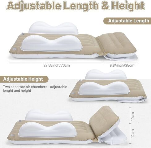 سرير طائرة للأطفال الصغار قابل للنفخ من KKUYT - سرير طائرة للأطفال الصغار مع جوانب، حزام أمان، مضخة، سرير سفر موسع لمقعد الطائرة للأطفال الصغار، مرتبة هوائية للأطفال الصغار، أساسيات السفر بقطار الطائرة in Kuwait