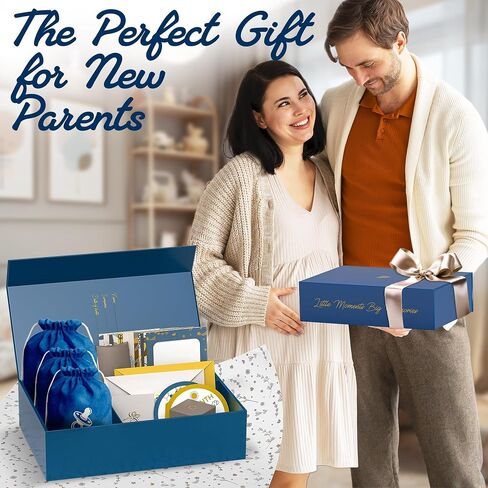 Ultimate Baby Keepsake Box for Boys & Girls - Unique New Parents Gifts for Couples - 10 Beautiful Keepsake Ideas Inside - Perfect for Expecting Parents, Baby Shower, Gift for Mom to Be - Beige in Saudi Arabia