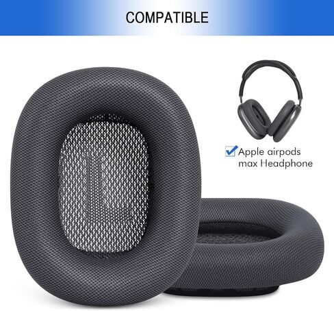Ear Cushions Replacement for AirPods Max - Upgraded Ear Cups for Apple Headphones - GVOEARS Ear Pads Cover with Protein Leather Memory Foam (White) in Kuwait