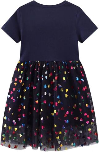 Toddler Girl Ice Cream Sequin Pattern Summer Dress Casual Style Clothes in Saudi Arabia