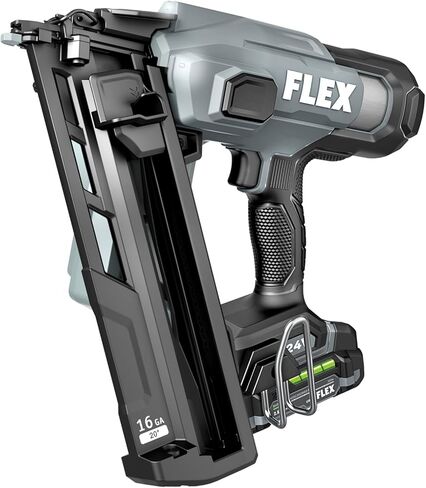 FLEX 24V Brushless Cordless 16 Gauge 1-1/4-inch to 2-1/2-inch Angled Finish Nailer Kit with 2.5Ah Lithium Battery and 160W Fast Charger - FX4321A-1A in Kuwait