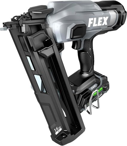 FLEX 24V Brushless Cordless 16 Gauge 1-1/4-inch to 2-1/2-inch Angled Finish Nailer Kit with 2.5Ah Lithium Battery and 160W Fast Charger - FX4321A-1A in Kuwait