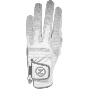Zero Friction Men’s Compression Fit Theratec Golf Glove, Non Wrist Wrap, Left Hand, White