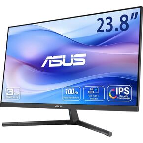ASUS 24" 1080P Business Monitor (VA24DQFS) - IPS, Frameless, 100Hz, 1ms, Adaptive-Sync, HDMI, DisplayPort, VGA, for Working and Gaming, Ergonomic Design, Blue Light Filter, Flicker Free, 3 yr warranty