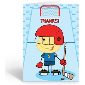 Stonehouse Collection | Hockey Thank You Note Card | 10 Boxed Cards & Envelopes - Ice Hockey (Standard)