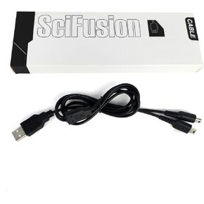 كابل شاحن 2 في 1 3DS DS Lite سلك شحن USB لنينتندو DS Lite/3DS/3DS XL/2DS/2DS XL/DSi/DSi XL، أسود، 4 أقدام