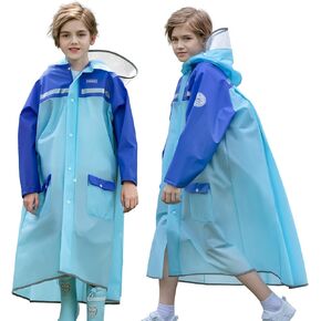 Children's hooded raincoat, outdoor waterproof student raincoat jacket, boys and girls' school raincoat
