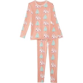 طقم بيجامة كيكي بانتس بأكمام طويلة ومطبوع للفتيات الصغيرات (الأطفال الصغار/الأطفال الصغار) in Kuwait
