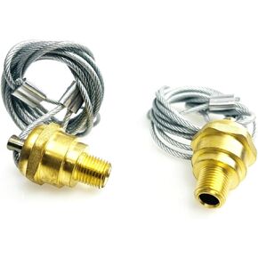 ¼" NPT Air Tank Drain Valve with 60" Cable, Air Brake Reservoir Drain Valve Air Compressor Drain Valve For Semi Trucks Replaces Haldex 12105 N3613AD (2 pcs)