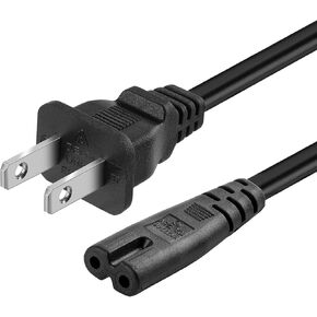 Power Cord for PS5/PS4/PS4 Slim/PS3 Slim/PS3 Super Slim, Playstation 5 Playstation 4 Playstation 3 Slim 2 Prong Power Cable Replacement-UL Listed