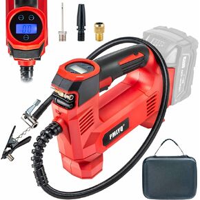 Cordless Tire Inflator for Milwaukee M18 Battery,Lithium Car Air Pump, Portable LED Handheld Air Pump with Digital Pressure Gauge for Car tires, Motorcycle,Bicycle, Ball(Tool Only, NO Battery)