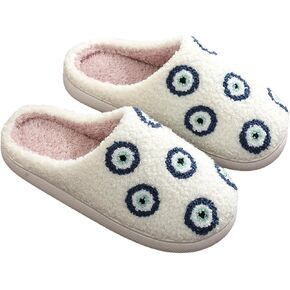House Slippers for Women, Strawberry Slippers Red Heart Slippers, Home Flower Checker Slippers, Winter Fuzzy Bedroom Slippers, Soft Indoor Outdoor Cute Slippers, Cozy