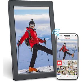 ARAFUNA Frameo 10.1 بوصة إطار صورة رقمي WiFi، إطار صورة رقمي لمشاركة الصور، شاشة لمس HD IPS، تدوير تلقائي، تخزين مدمج 16 جيجابايت، قابل للتركيب على سطح المكتب in Kuwait