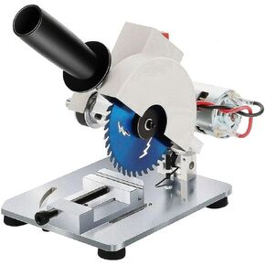 4" Mini Chop Saw, 9000 RPM – Adjustable 0-45° Angle & Height Miter Saw, Versatile Micro Cutter for Crafts – Ideal for Soft Metal, Wood, Aluminum – 110V, Includes 3 Blades