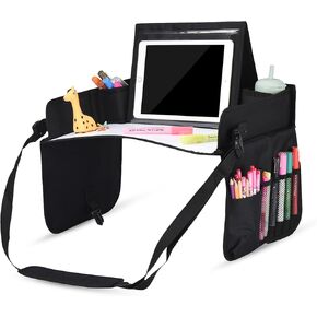 Kidzlane Kids Travel Car Seat Table Tray - Toddler Activity Table - Travel Car Organizer Essentials for Airplane, Kids Lap Tray Road or Car Trip, Car Table Tray