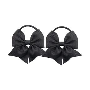 Baby Girls' Bow Hair Ties hair accessories Baby Hair Ties with Bows for Toddler Ponytail Holders Small Hair Ties.(FS18) (Red Black)