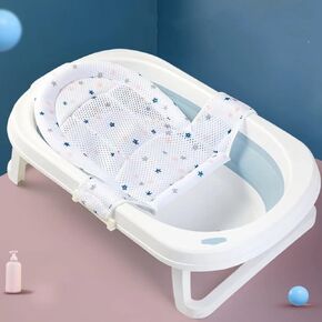 0-18 Months Newborn Bathtub Mat Adjustable Shower Mesh Seat Support Net All-round Fixed Tub Cushion Seat Baby Bath Pillow