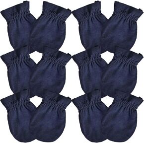 SuperSoft Baby Mittens, Bamboo Viscose Infant Newborn Mittens for Girls Boys No Scratch Gloves 6 Pack