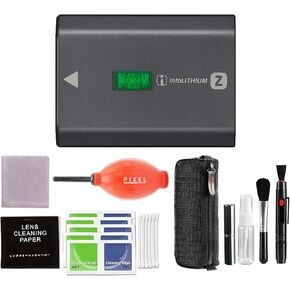 Sony NPFZ100 Z-Series Rechargeable Battery Pack for Alpha A7 III, A7R III, A9 Digital Cameras with Pixel Advanced Accessories Bundle | NP-FZ100