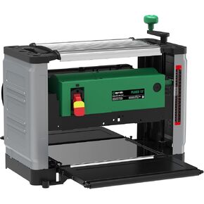 13'' Benchtop Planer 15A 2000W - HSS Double-sided Blade & 85% Dust Collection, 0.008'' Precision, 3-Yr Warranty for Hardwood/Softwood