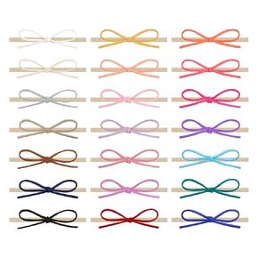 YanJie Baby Headbands Hair Bows for Girls Suede Baby Bows Soft Handmade Headbands for Girls Toddler Hair Accessories Baby Girl Headbands 21pcs