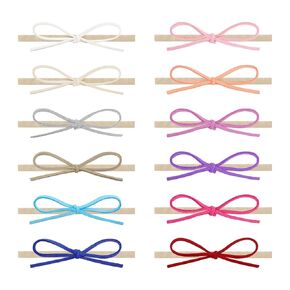 YanJie Baby Headbands Hair Bows for Girls Suede Baby Bows Soft Handmade Headbands for Girls Toddler Hair Accessories Baby Girl Headbands 21pcs