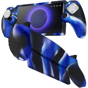 TNP Protective Case for PlayStation Portal - Silicone Skin Cover for PS Portal Shell with Anti-Slip, Shock-Absorption, Anti-Fingerprint, Scratch-Resistant, Camouflage Blue