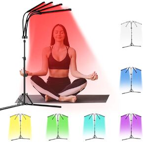 Red Light Therapy for Body, 180LEDs Infrared Light Therapy Device with Stand(15"-60"), 660nm ＆850nm Deep Red Light Therapy for Face, Neck, Back