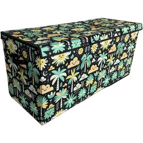 Large Foldable Kids Toy Chest - Large Toy Storage Organizer with Soft Close Lid for Nursery or Kids Room - Sturdy Toy Box with Fun Design - Durable Storage Chest for Boys and Girls