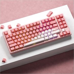 XVX Topograph Side Printed PBT Keycaps, Double Shot Shine Through Keycap Set, Cherry Profile Dye Sublimation Keycaps Suitable for Cherry Gateron MX Switches Mechanical Keyboard