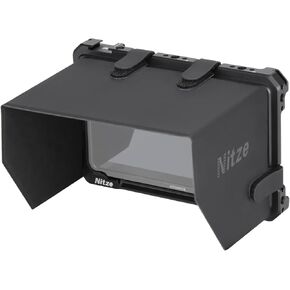 Nitze Cage Kit for Atomos Shinobi II Monitor with Built-in Cold Shoe, NATO Rail and PU Leather Sunhood - JT-A06B