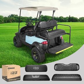 10L0L Universal Golf Cart Rear Seat Covers Kit, Fit for Yamaha, Club Car & EZGO Ordinary Seat Cushion, Thickened Air Cushion Seat Cover for Golf Carts with Waterproof Cover