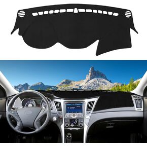 Dashboard Cover Mat Custom Fit for Volkswagen Jetta 2019-2024 Dash Cover Nonslip Dash Mat Protector Sunshade No Glare Black