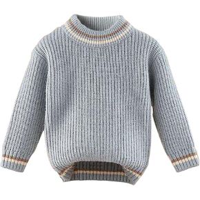Baby Boys Knit Sweaters Toddler Girls Soft Warm Round Neck Sweater Size 1-8T