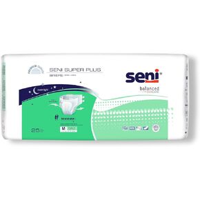 Seni Super Plus Adult Incontinence Brief XL Heavy Absorbency Breathable/Overnight, S-XL25-BP1, Severe, 75 Ct
