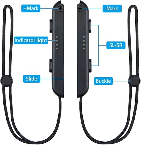 ZLY 2 قطعة حزام معصم لوحدة تحكم Joycon، حزام معصم للتبديل Joycon، أشرطة معصم Joycon للتبديل، بديل لأحزمة Joy Con قابلة للتعديل in Kuwait