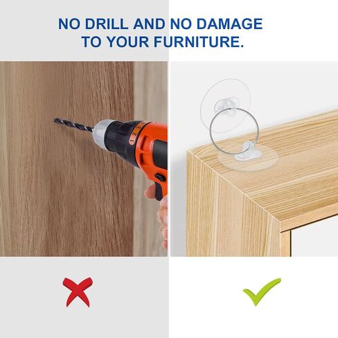 LANMU Adhesive Furniture Wall Anchors, 12 Pairs Anti Tip Furniture Wall Anchor Earthquake Furniture Straps, Prevent Falling for Child Safety in Saudi Arabia