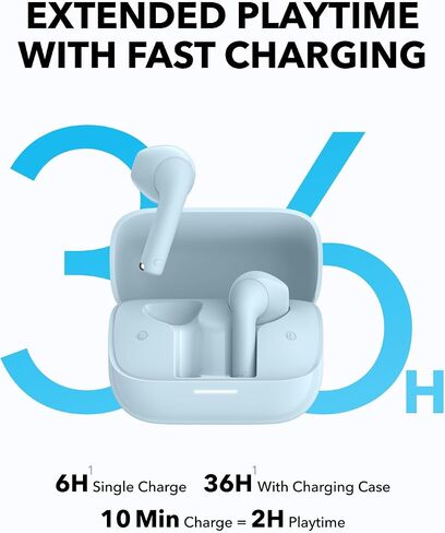 Soundcore K20i by Anker, Semi-in-Ear Earbuds, Bluetooth Wireless, 36H Playtime, Fast Charge, Clear Sound, Comfortable Fit, ENC 2-Mic Clear Calls, Custom EQ, IPX5, Bluetooth 5.3, App Control in Saudi Arabia