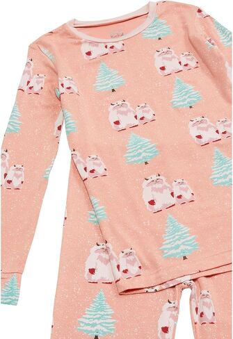طقم بيجامة كيكي بانتس بأكمام طويلة ومطبوع للفتيات الصغيرات (الأطفال الصغار/الأطفال الصغار) in Kuwait