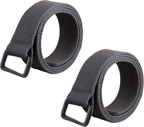 Web Belt for Men 2Pcs 51.18inch Casual Canvas Belt with Double Ring Buckle Cloth Belt for Men Canvas Fabric Belts in Saudi Arabia