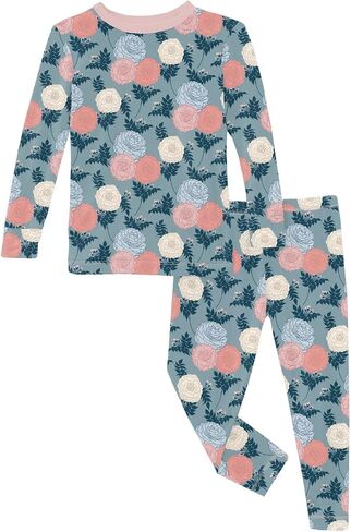 KicKee Pants Baby Girls' Print Long Sleeve Pajama Set (Toddler/Little Big Kids) in Saudi Arabia
