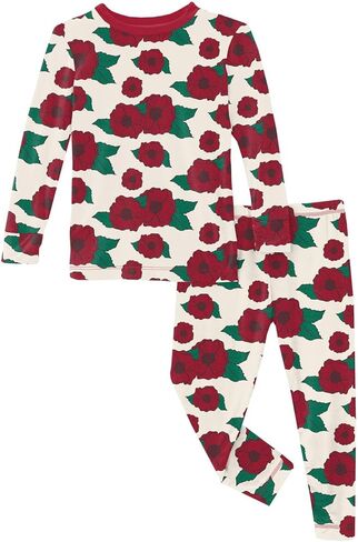 KicKee Pants Baby Girls' Print Long Sleeve Pajama Set (Toddler/Little Big Kids) in Saudi Arabia