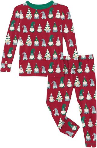 KicKee Pants Baby Girls' Print Long Sleeve Pajama Set (Toddler/Little Big Kids) in Saudi Arabia