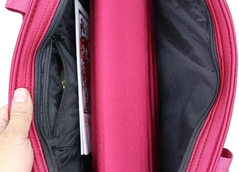 Mose Cafolo American Mahjong Game Set - Red (Burgundy) Quilted Soft Bag - 166 White Engraved Tiles, 4 All-in-One Rack/Pushers Complete Western Mah-Jongg, Maj Jongg, Ma Jong Set in Saudi Arabia