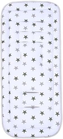 Universal Baby Stroller Seat Liner Cotton Pushchair Seat Cushion Breathable Pram Liner Insert Pad Cover Soft Stroller Cushion Pad Head and Body Support Mat in Saudi Arabia