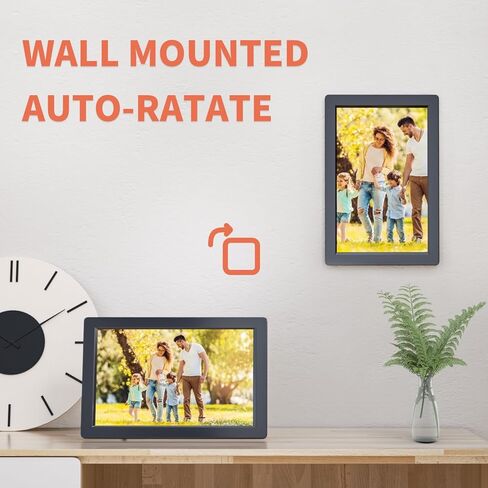 ARAFUNA Frameo 10.1 بوصة إطار صورة رقمي WiFi، إطار صورة رقمي لمشاركة الصور، شاشة لمس HD IPS، تدوير تلقائي، تخزين مدمج 16 جيجابايت، قابل للتركيب على سطح المكتب in Kuwait